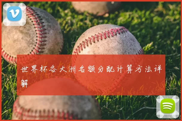 世界杯各大洲名额分配计算方法详解